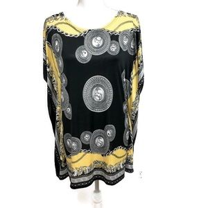 CLEO Yellow & Black Blouse Size S/M